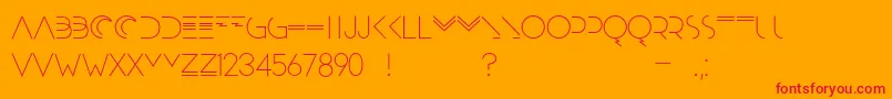 Moonrise Alternate Font – Red Fonts on Orange Background
