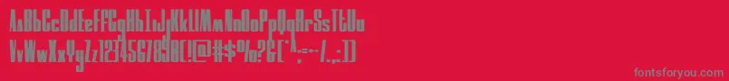 moonrunner Font – Gray Fonts on Red Background