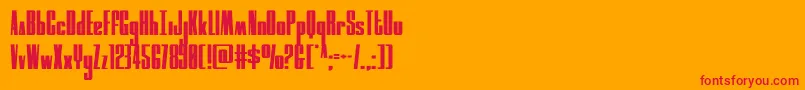 moonrunner Font – Red Fonts on Orange Background