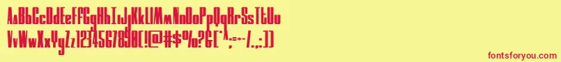 moonrunner Font – Red Fonts on Yellow Background