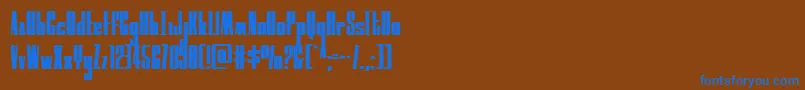 moonrunner Font – Blue Fonts on Brown Background