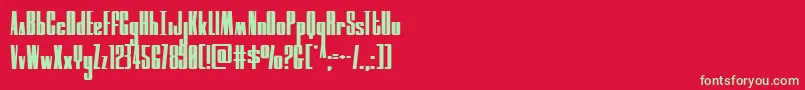 moonrunner Font – Green Fonts on Red Background