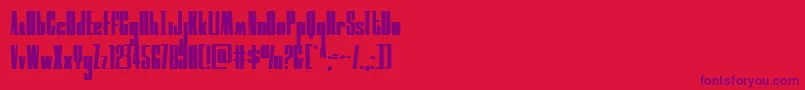 moonrunner Font – Purple Fonts on Red Background