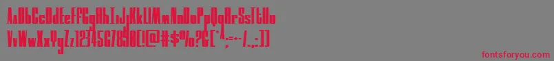 moonrunner Font – Red Fonts on Gray Background