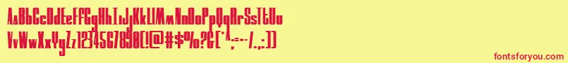 moonrunner Font – Red Fonts on Yellow Background
