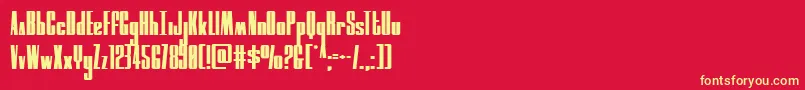moonrunner Font – Yellow Fonts on Red Background