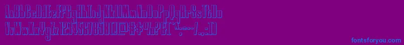 moonrunner3d-Schriftart – Blaue Schriften auf violettem Hintergrund