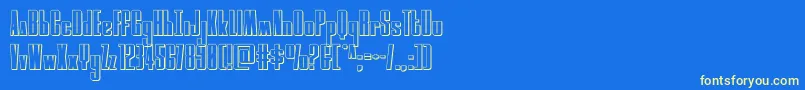 moonrunner3d Font – Yellow Fonts on Blue Background