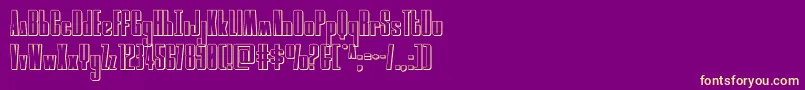 moonrunner3d Font – Yellow Fonts on Purple Background