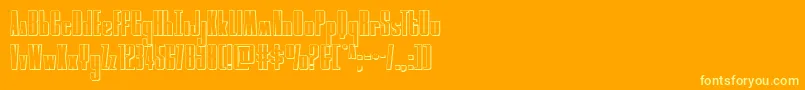 moonrunner3d Font – Yellow Fonts on Orange Background