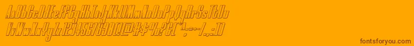 moonrunner3dital Font – Brown Fonts on Orange Background