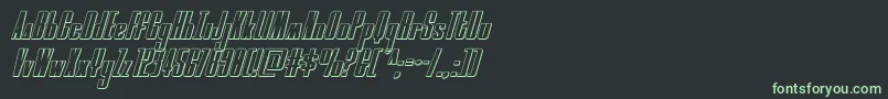 moonrunner3dital Font – Green Fonts on Black Background