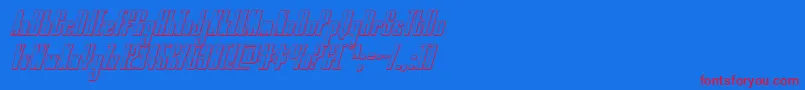 moonrunner3dital Font – Red Fonts on Blue Background