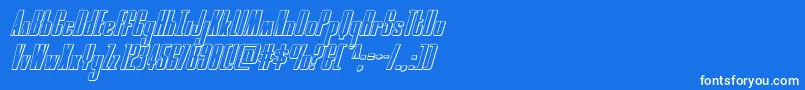 moonrunner3dital Font – White Fonts on Blue Background