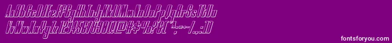 moonrunner3dital Font – White Fonts on Purple Background