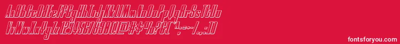 moonrunner3dital Font – White Fonts on Red Background