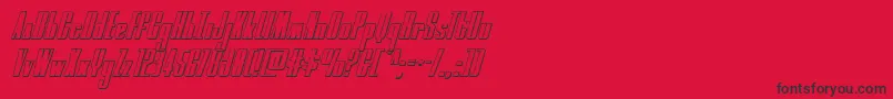 moonrunner3dital Font – Black Fonts on Red Background