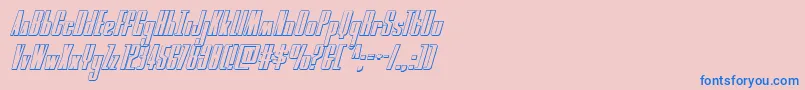 moonrunner3dital Font – Blue Fonts on Pink Background