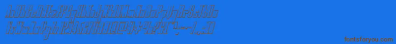 moonrunner3dital Font – Brown Fonts on Blue Background