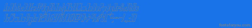 moonrunner3dital Font – Gray Fonts on Blue Background