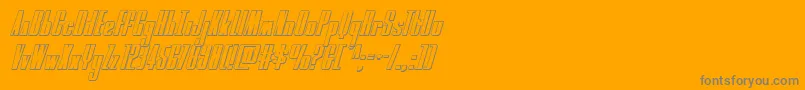 moonrunner3dital-Schriftart – Graue Schriften auf orangefarbenem Hintergrund