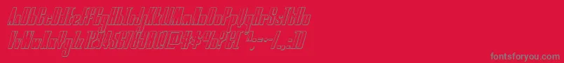 moonrunner3dital Font – Gray Fonts on Red Background