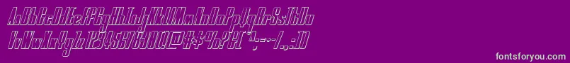 moonrunner3dital Font – Green Fonts on Purple Background