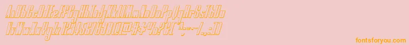 moonrunner3dital Font – Orange Fonts on Pink Background