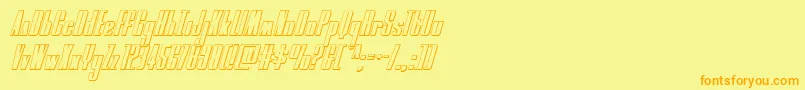 moonrunner3dital Font – Orange Fonts on Yellow Background