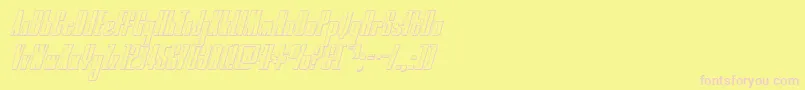 moonrunner3dital Font – Pink Fonts on Yellow Background