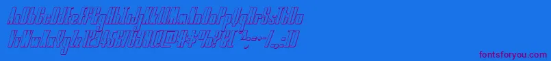 moonrunner3dital Font – Purple Fonts on Blue Background