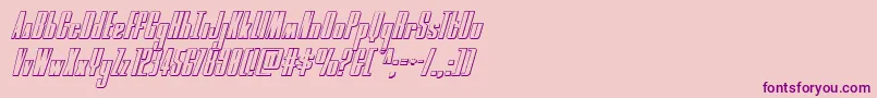 moonrunner3dital-Schriftart – Violette Schriften auf rosa Hintergrund