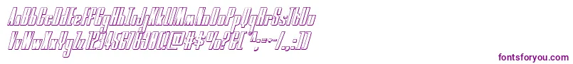 moonrunner3dital Font – Purple Fonts on White Background