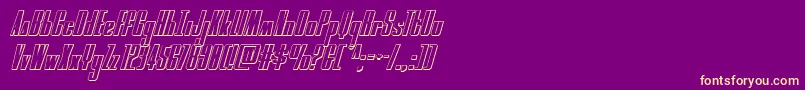 moonrunner3dital Font – Yellow Fonts on Purple Background