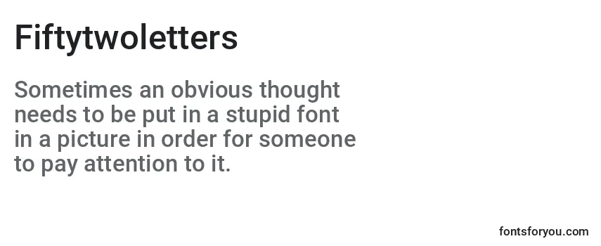 Fiftytwoletters Font