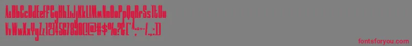 moonrunnercond Font – Red Fonts on Gray Background