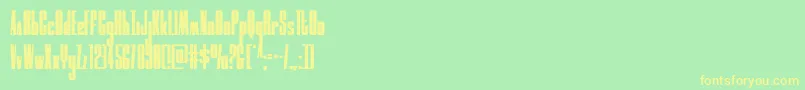 moonrunnercond Font – Yellow Fonts on Green Background