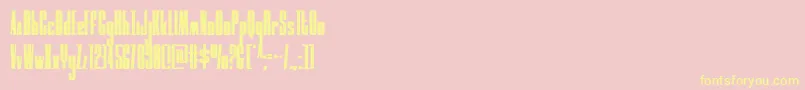 moonrunnercond Font – Yellow Fonts on Pink Background