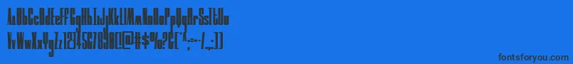 フォントmoonrunnercond – 黒い文字の青い背景