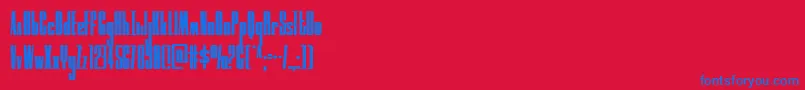 フォントmoonrunnercond – 赤い背景に青い文字