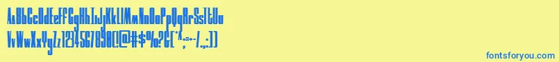 Шрифт moonrunnercond – синие шрифты на жёлтом фоне