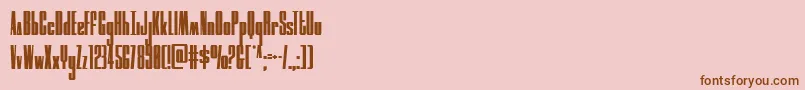 フォントmoonrunnercond – ピンクの背景に茶色のフォント