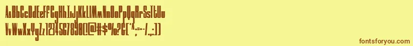 moonrunnercond-fontti – ruskeat fontit keltaisella taustalla