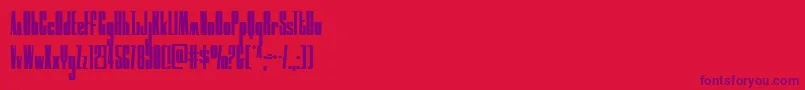 moonrunnercond Font – Purple Fonts on Red Background