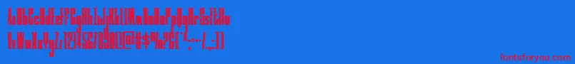 フォントmoonrunnercond – 赤い文字の青い背景