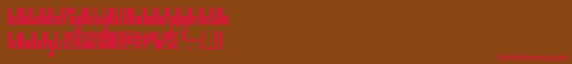 moonrunnercond Font – Red Fonts on Brown Background