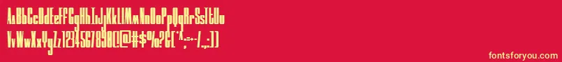 moonrunnercond Font – Yellow Fonts on Red Background