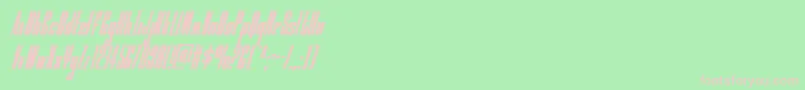 moonrunnercondital Font – Pink Fonts on Green Background
