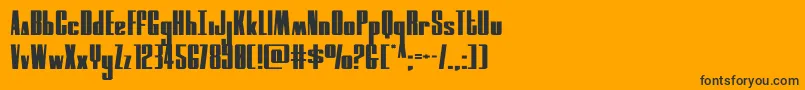 moonrunnerexpand Font – Black Fonts on Orange Background