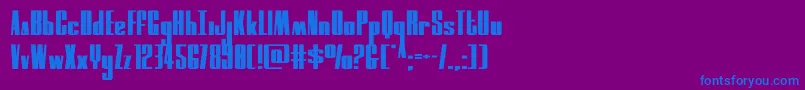 moonrunnerexpand Font – Blue Fonts on Purple Background